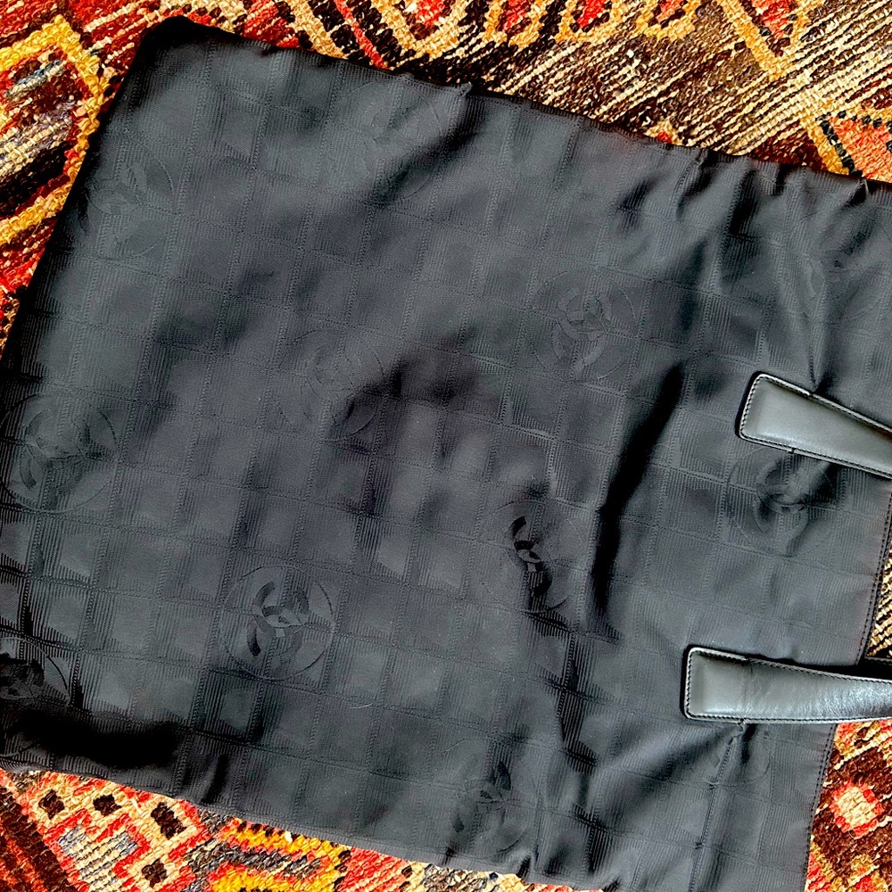 Chanel black NYC nylon tote